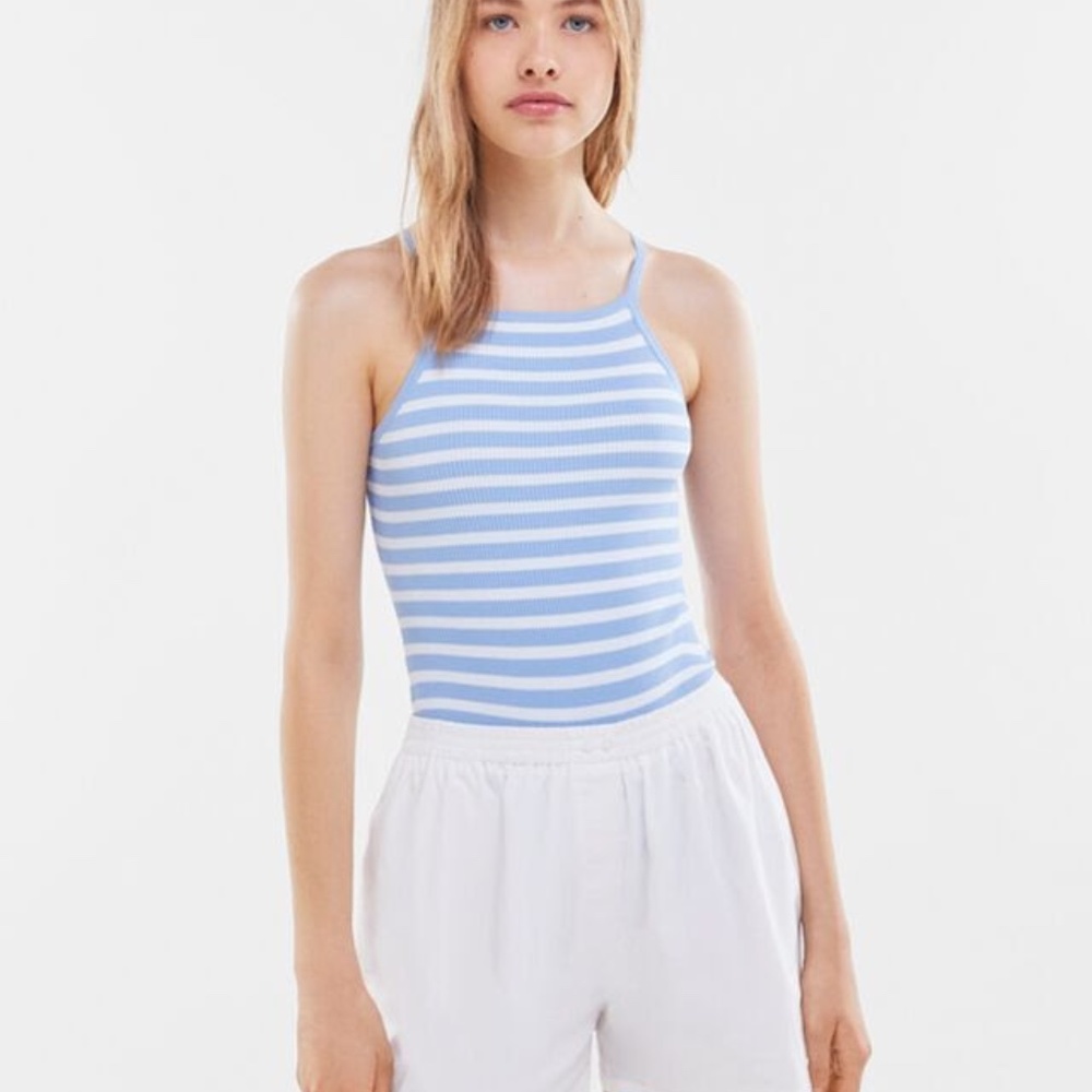 Bershka Striped Nylon Bodysuit